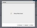 Upload dialog box